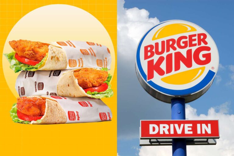 Burger king wraps menu