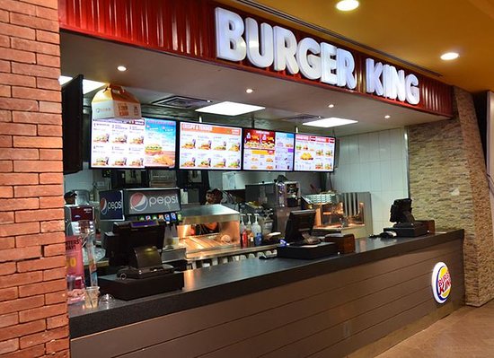 Menu for burger king